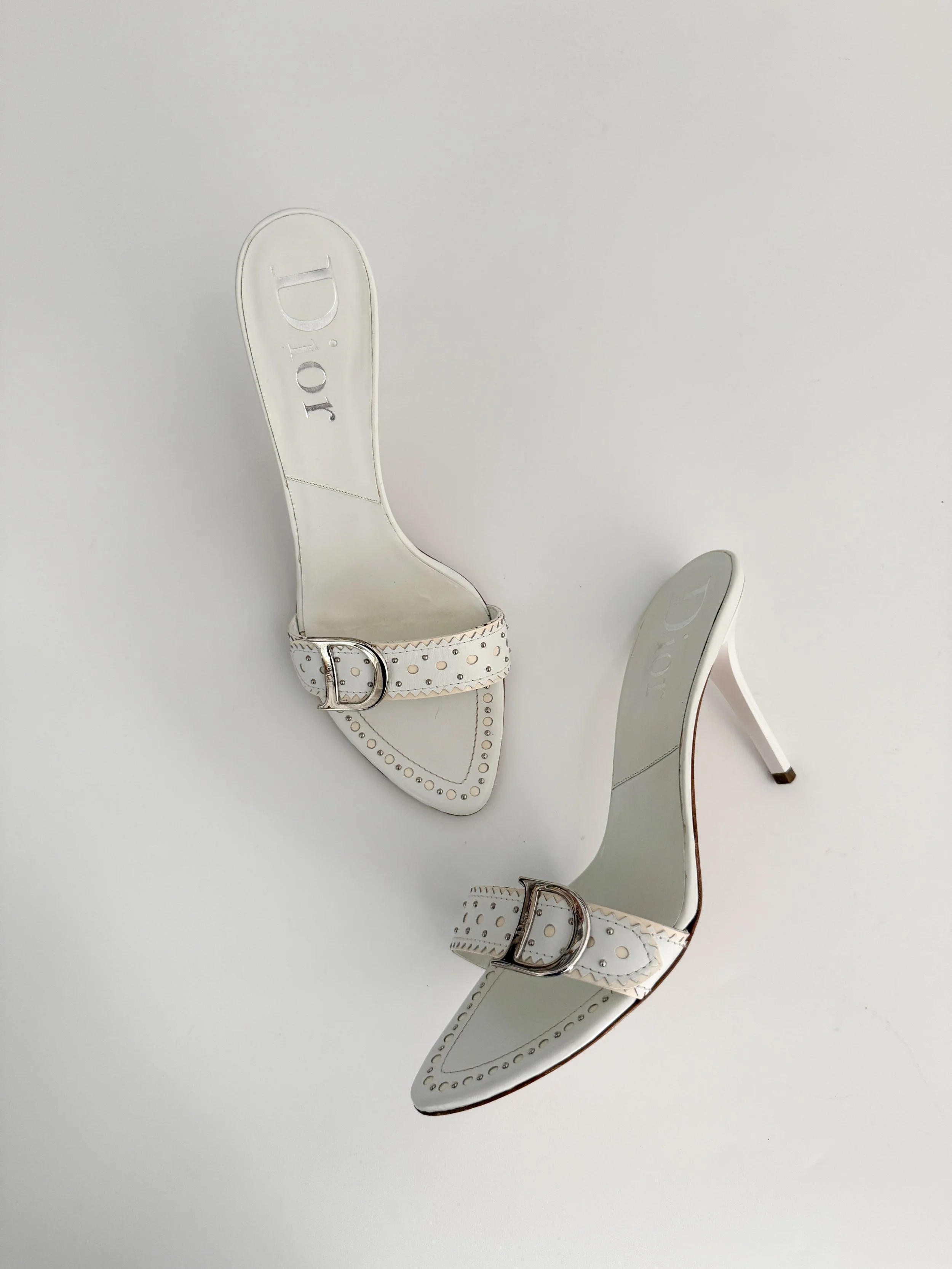 Prada Vintage Iconic Beige Suede Eyelet Heels (US 7 / IT 37